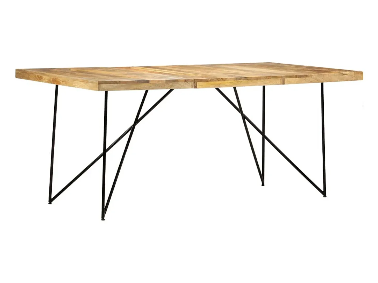 Mesa de comedor de madera maciza de mango 180x90x76 cm