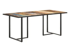 Mesa de comedor de madera maciza reciclada 180 cm