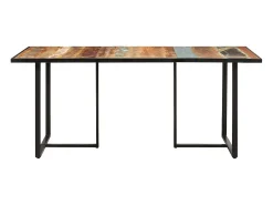 Mesa de comedor de madera maciza reciclada 180 cm