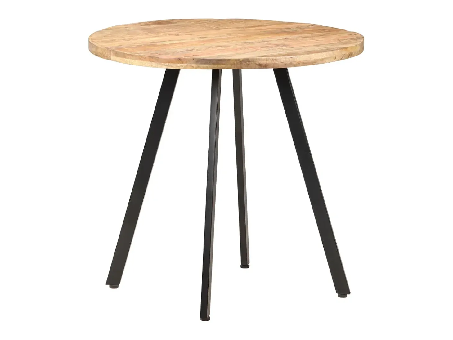 Mesa de comedor de madera de mango rugosa 80 cm