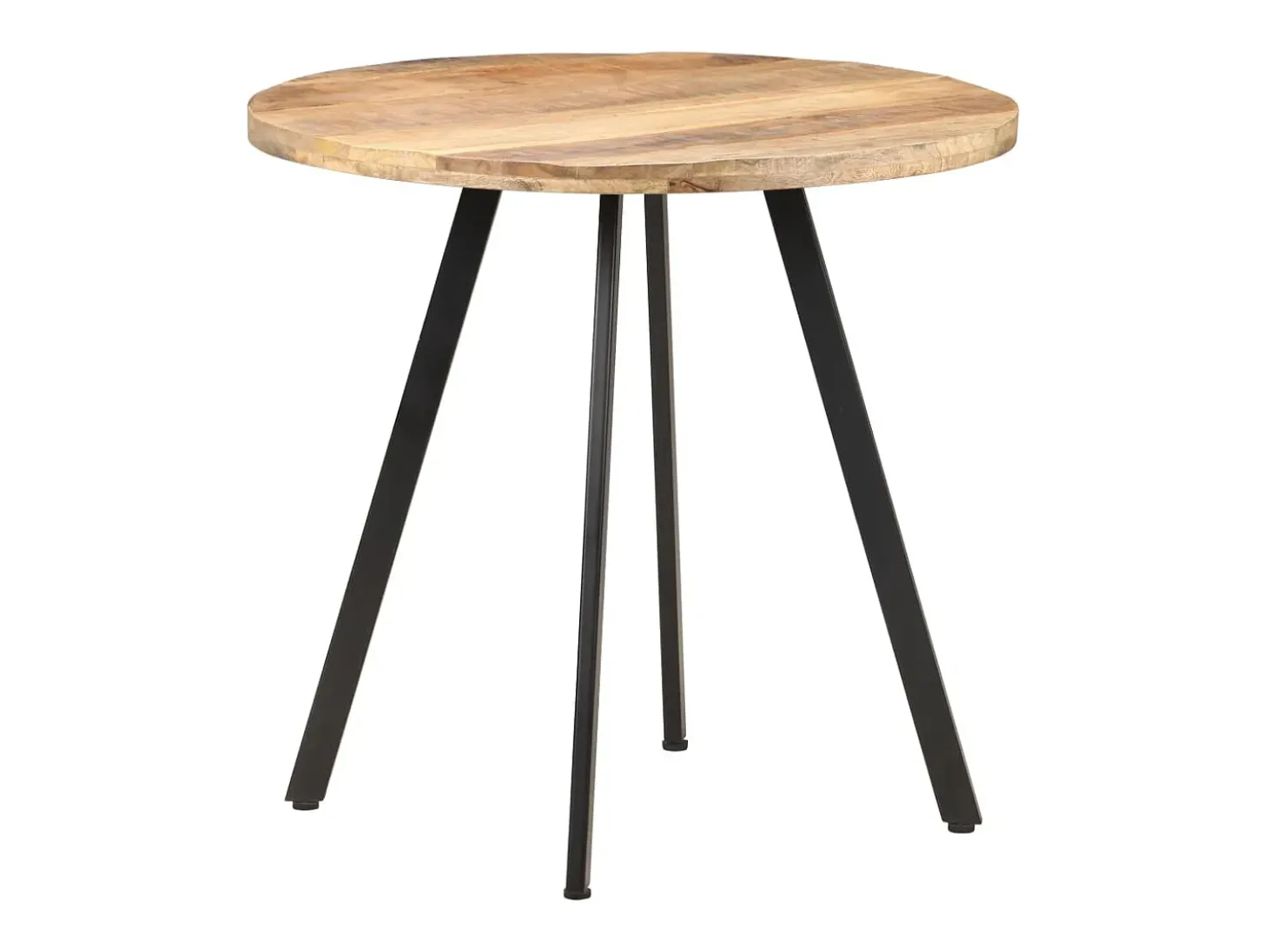 Mesa de comedor de madera de mango rugosa 80 cm