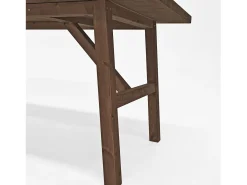 Mesa de comedor de madera maciza de abeto rectangular Decowood en tono nogal de 160x75cm - SIEP - DECOWOOD