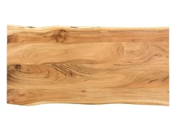 Mesa de comedor de madera maciza de acacia 118x58x76 cm