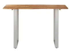 Mesa de comedor de madera maciza de acacia 118x58x76 cm