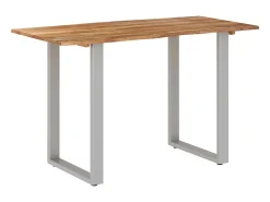 Mesa de comedor de madera maciza de acacia 118x58x76 cm