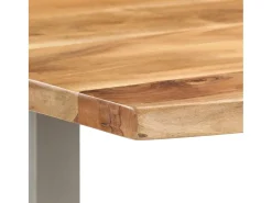Mesa de comedor de madera maciza de acacia 118x58x76 cm