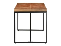 Mesa de comedor de madera maciza de mango y acacia 140x70x76 cm ES996884