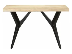 Mesa de comedor de madera maciza de mango 120x60x76 cm