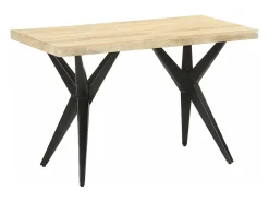 Mesa de comedor de madera maciza de mango 120x60x76 cm