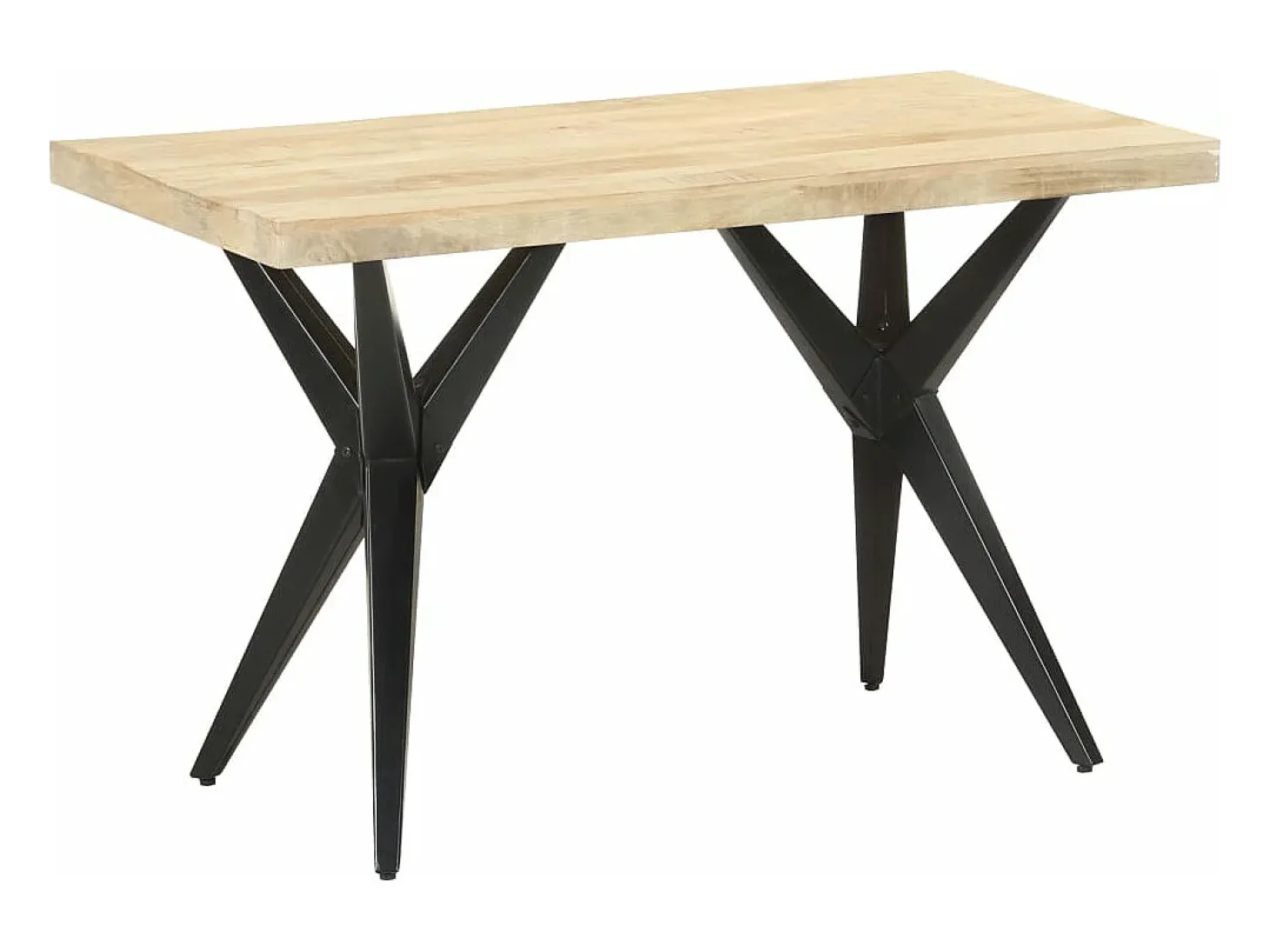 Mesa de comedor de madera maciza de mango 120x60x76 cm