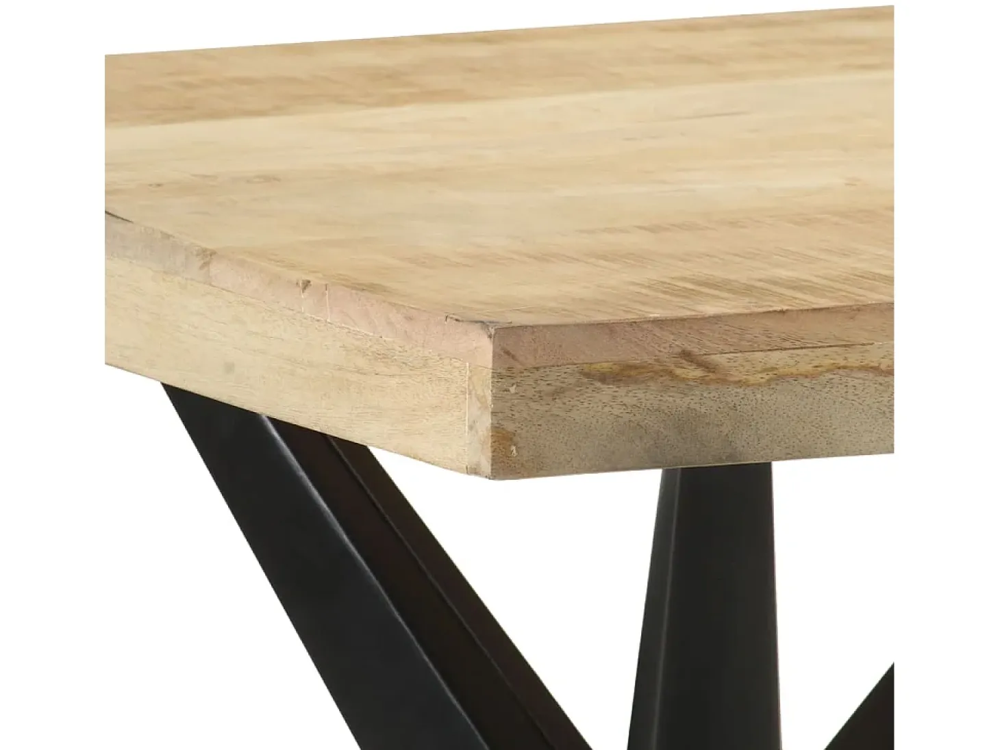 Mesa de comedor de madera maciza de mango 120x60x76 cm