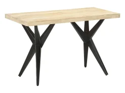 Mesa de comedor de madera maciza de mango 120x60x76 cm