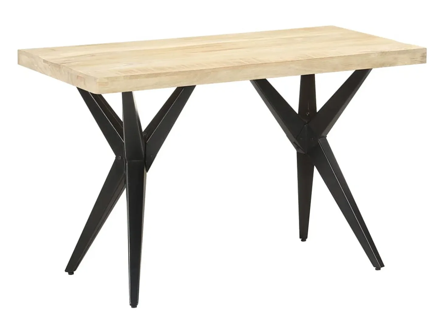 Mesa de comedor de madera maciza de mango 120x60x76 cm