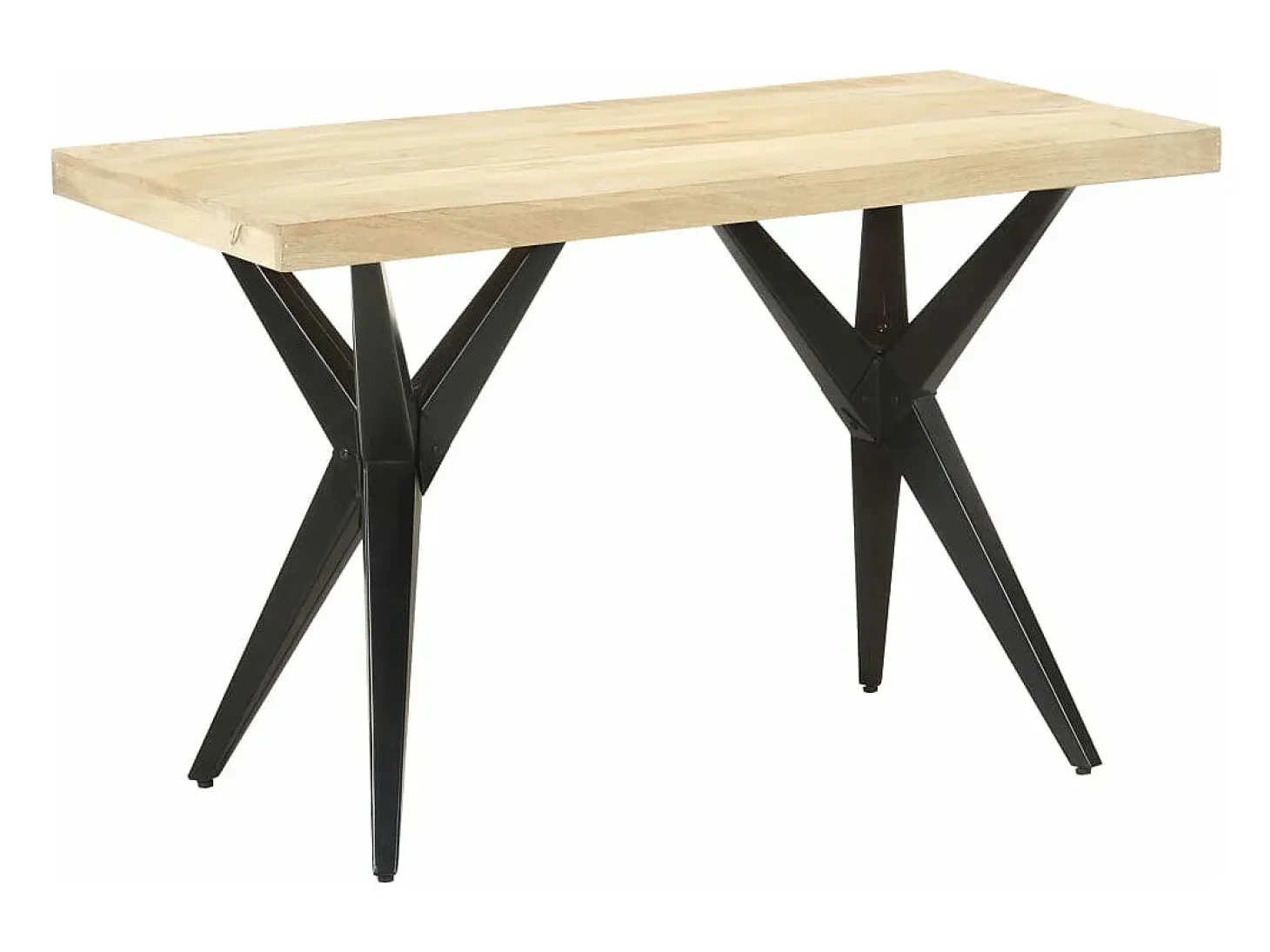 Mesa de comedor de madera maciza de mango 120x60x76 cm