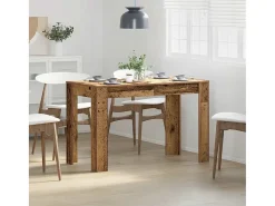 Mesa de comedor de madera contrachapada madera vieja