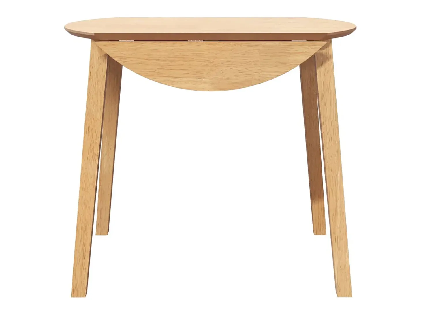 Mesa de comedor de madera maciza natural y caucho