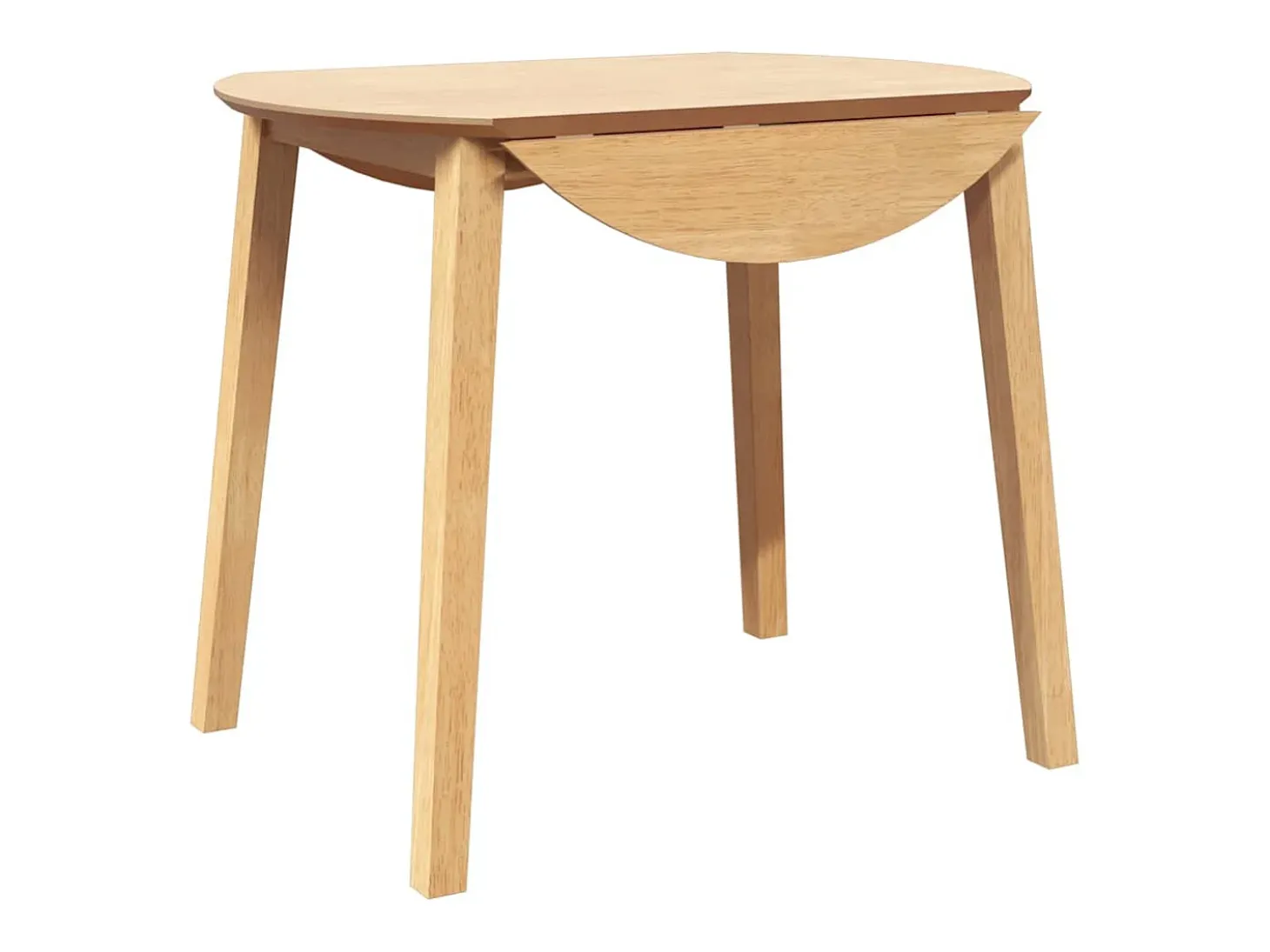 Mesa de comedor de madera maciza natural y caucho