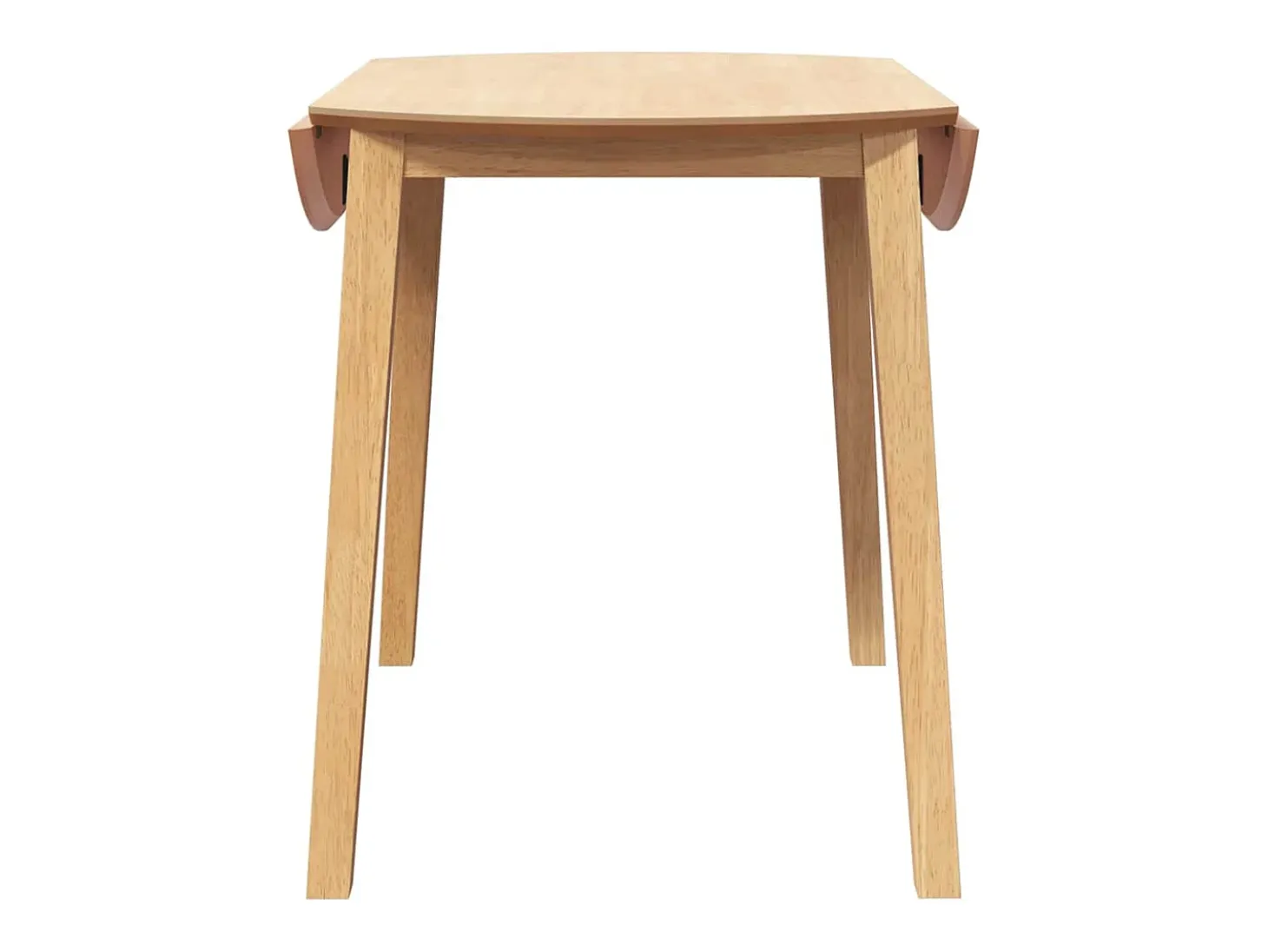 Mesa de comedor de madera maciza natural y caucho