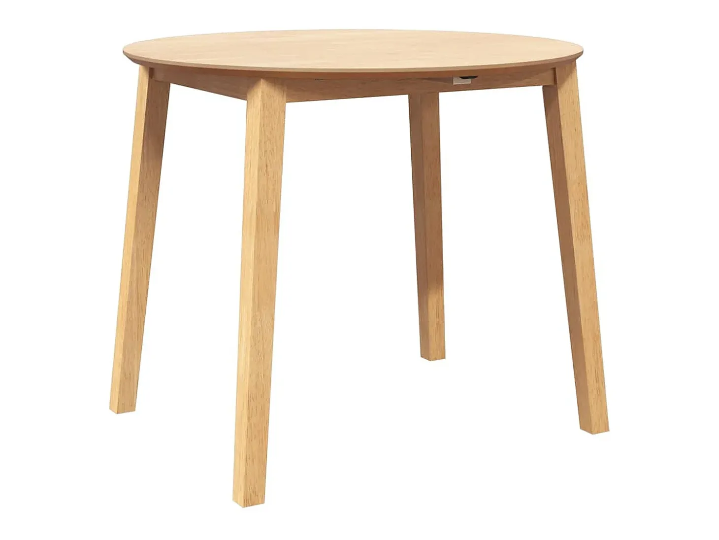 Mesa de comedor de madera maciza natural y caucho