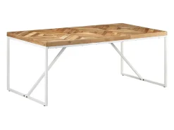 Mesa de comedor de madera maciza de acacia y mango 180x90x76 cm