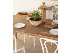 Mesa de comedor de madera maciza de abeto rectangular Decowood en tono roble oscuro de 120x75cm - SIEP - DECOWOOD