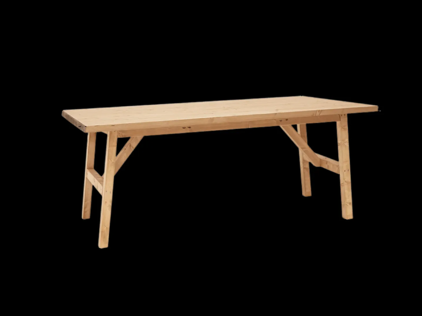 Mesa de comedor de madera maciza de abeto rectangular Decowood en tono roble oscuro de 120x75cm - SIEP - DECOWOOD
