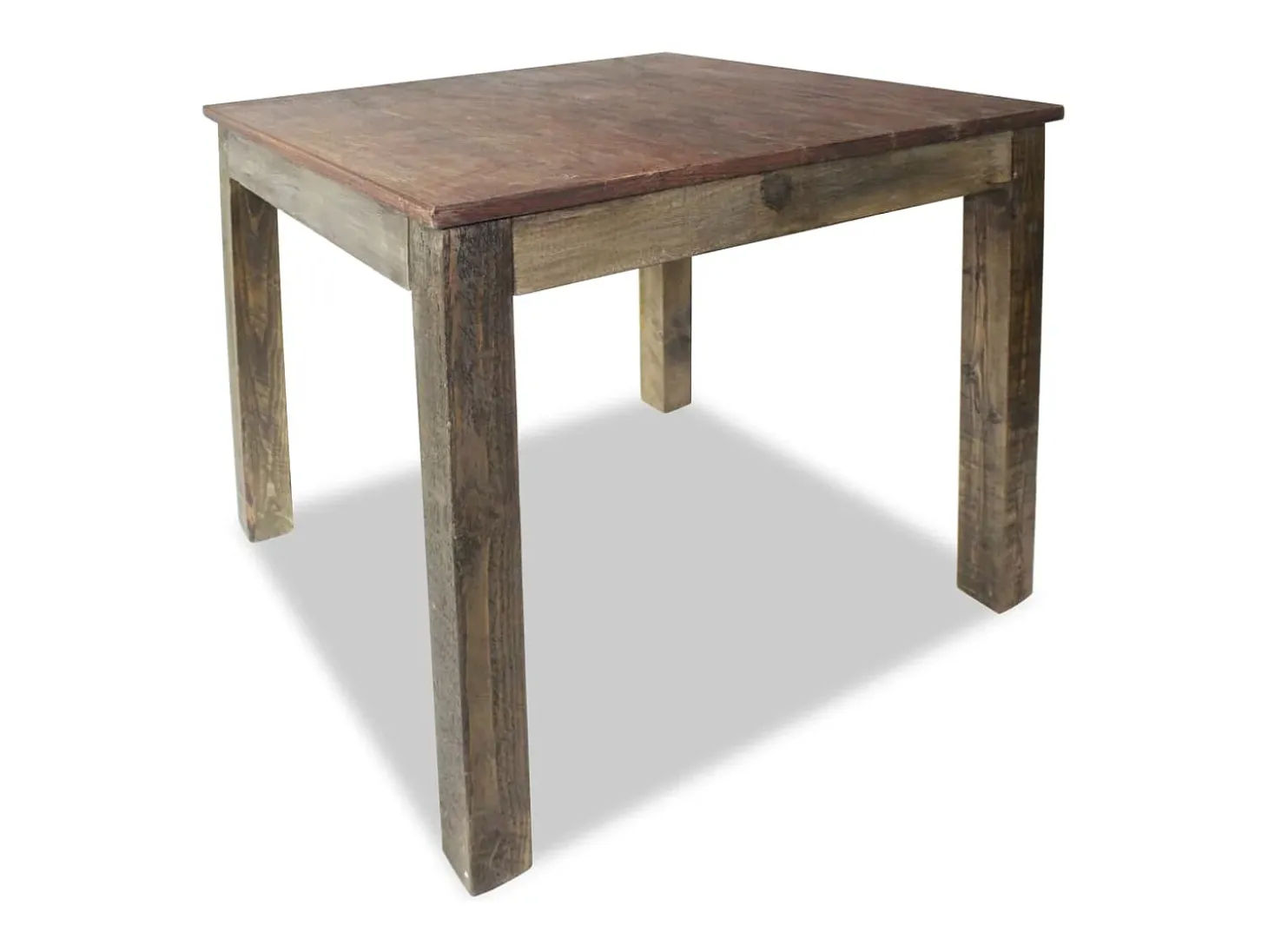Mesa de comedor de madera maciza reciclada 82x80x76 cm ES777523