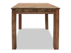 Mesa de comedor de madera maciza reciclada 82x80x76 cm ES777523