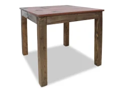 Mesa de comedor de madera maciza reciclada 82x80x76 cm ES777523