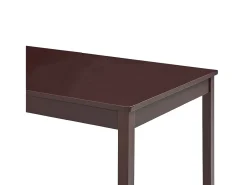 Mesa de comedor de madera de pino marrón oscuro 180x90x73 cm ES535401