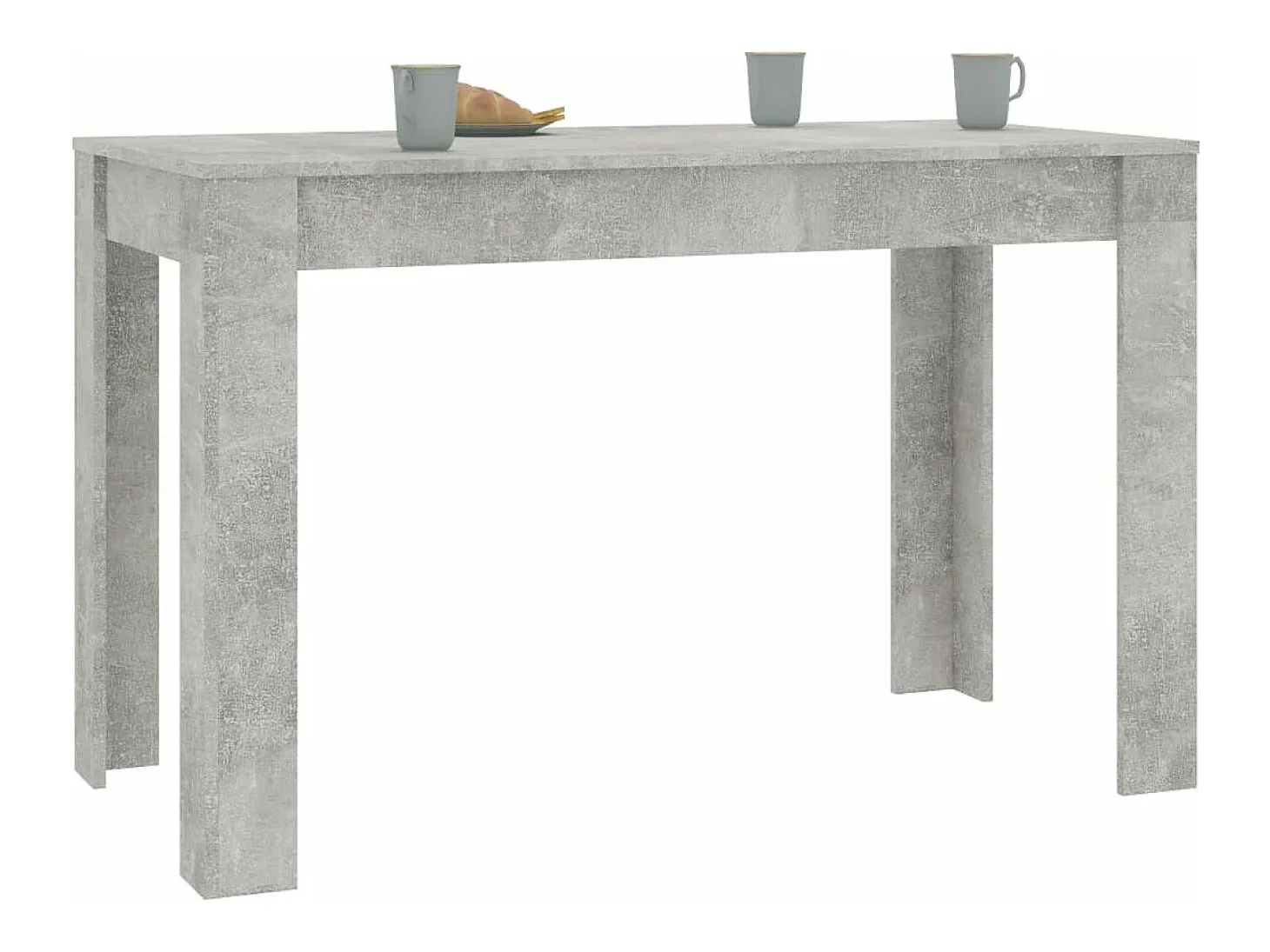 Mesa de comedor de madera de ingeniería gris 120x60x76 cm ES906429