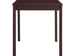 Mesa de comedor de madera de pino marrón oscuro 140x70x73 cm ES651766