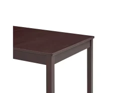 Mesa de comedor de madera de pino marrón oscuro 140x70x73 cm ES651766