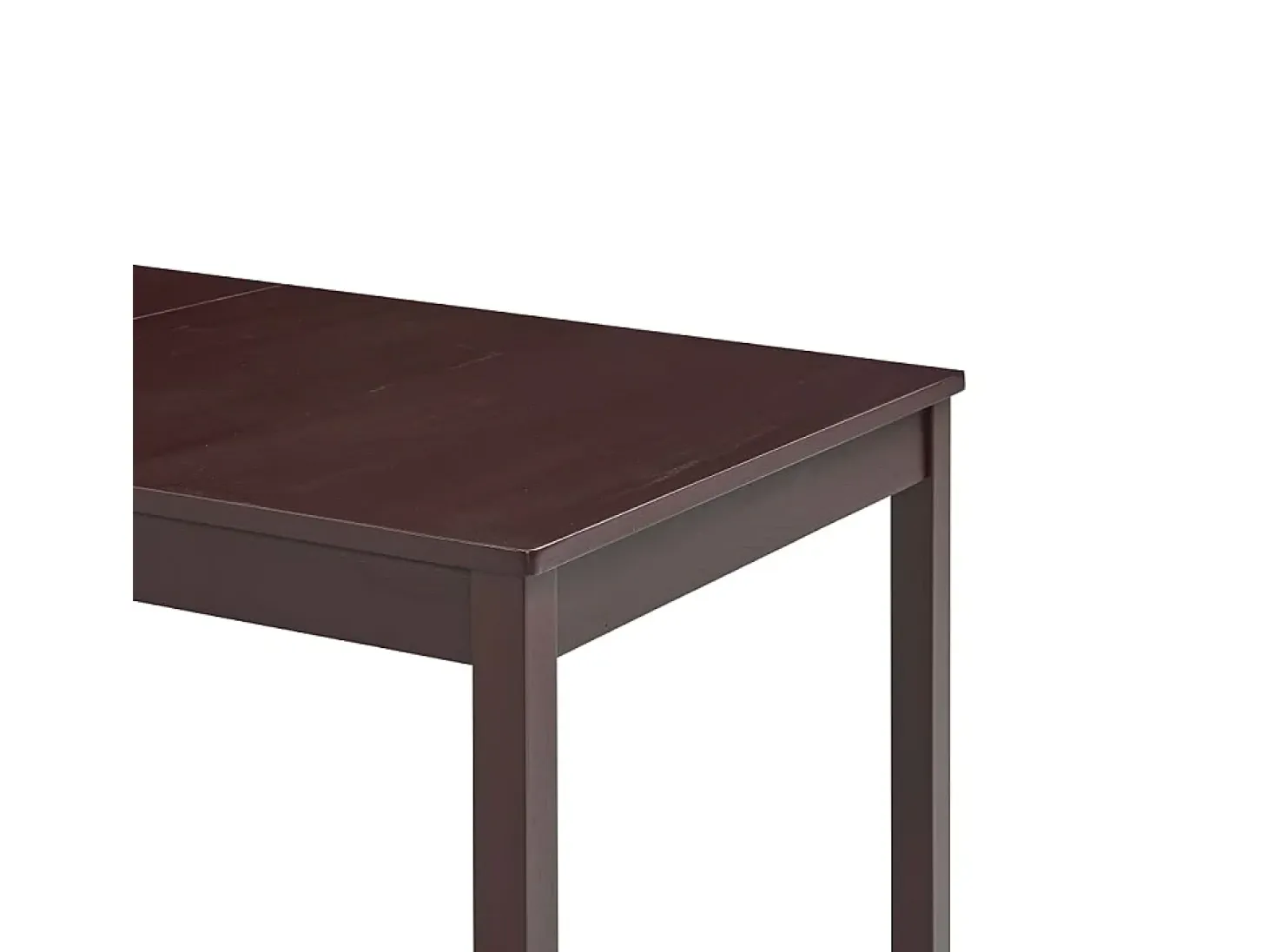 Mesa de comedor de madera de pino marrón oscuro 140x70x73 cm ES651766