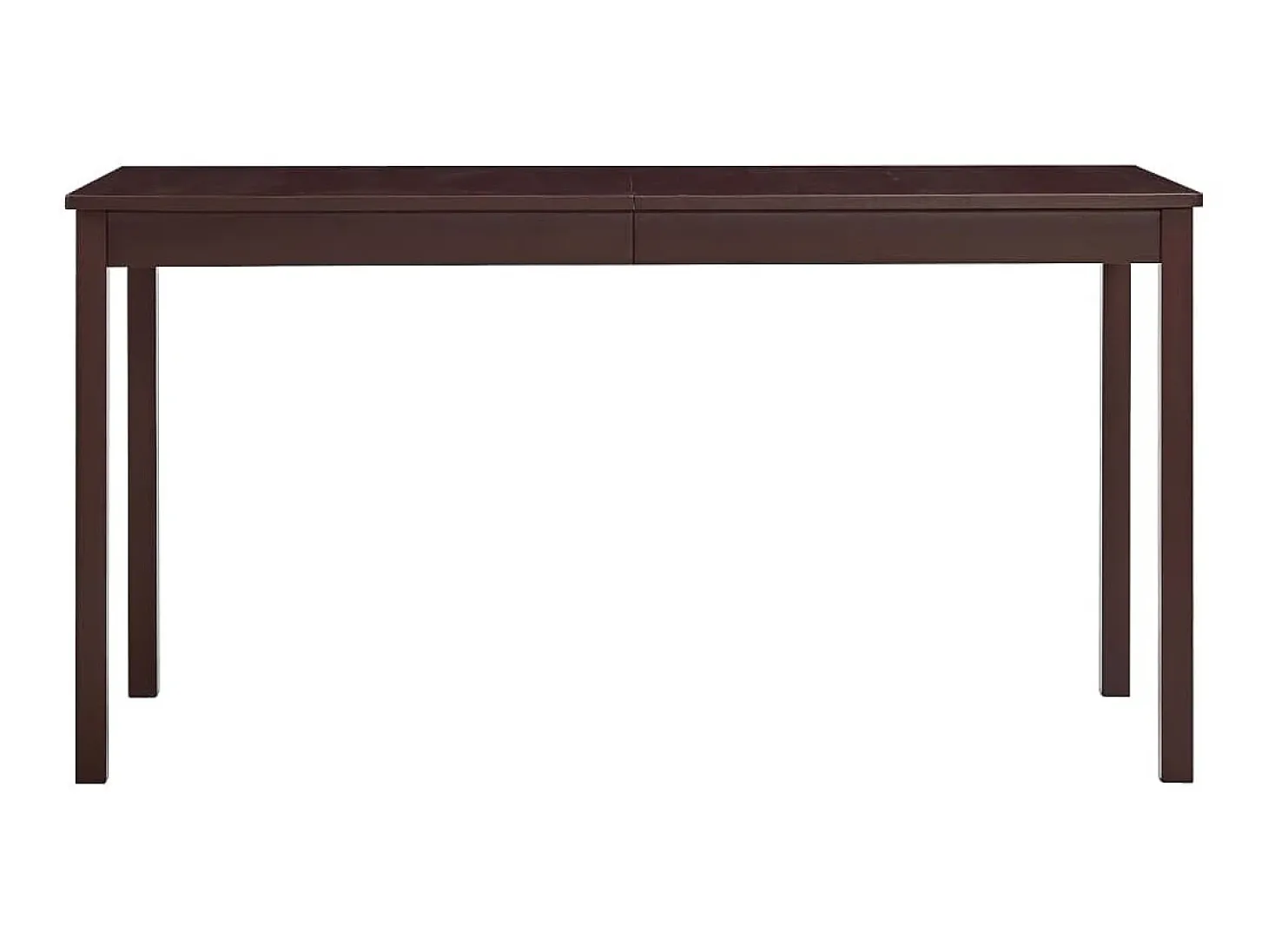 Mesa de comedor de madera de pino marrón oscuro 140x70x73 cm ES651766