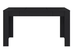 Mesa de comedor de madera contrachapada negro 140x74,5x76 cm ES440310
