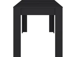 Mesa de comedor de madera contrachapada negro 140x74,5x76 cm ES440310