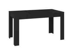 Mesa de comedor de madera contrachapada negro 140x74,5x76 cm ES440310