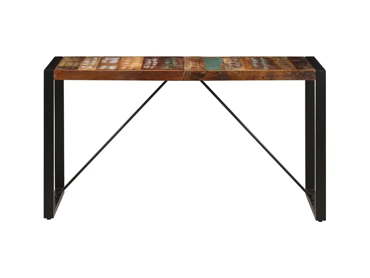 Mesa de comedor de madera maciza reciclada 140x70x75 cm ES109222