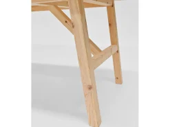Mesa de comedor de madera maciza de abeto rectangular Decowood en tono blanco de 160x75cm - SIEP - DECOWOOD