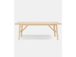 Mesa de comedor de madera maciza de abeto rectangular Decowood en tono natural de 120x75cm - SIEP - DECOWOOD