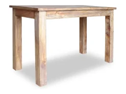 Mesa de comedor de madera maciza reciclada 120x60x77 cm