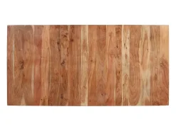 Mesa de comedor de madera maciza de acacia 160x80x76 cm