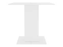 Mesa de comedor de madera contrachapada blanco 80x80x75 cm