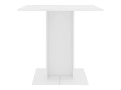 Mesa de comedor de madera contrachapada blanco 80x80x75 cm