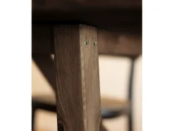 Mesa de comedor de madera maciza de abeto rectangular Decowood en tono nogal de 120x75cm - SIEP - DECOWOOD