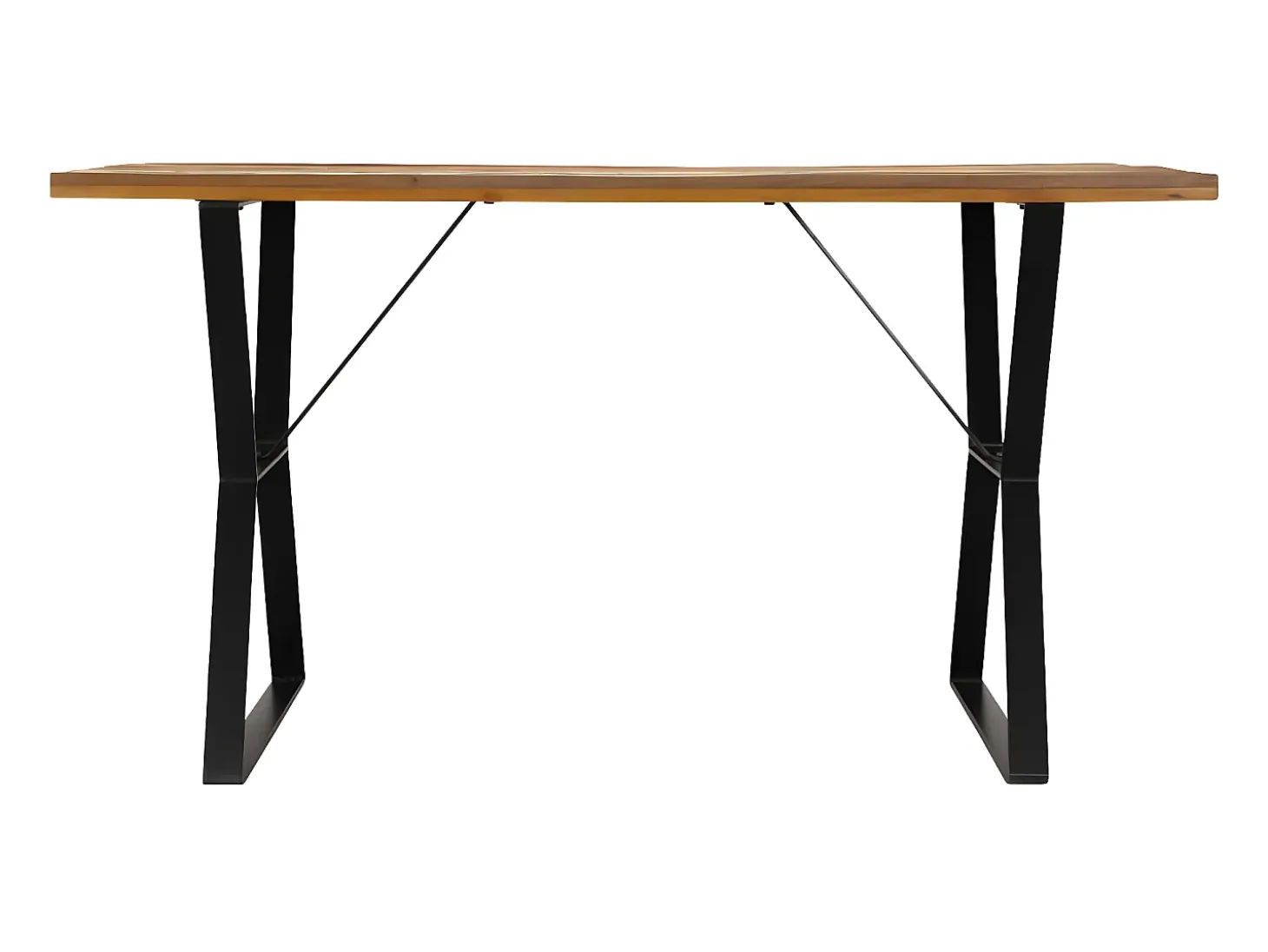 Mesa de comedor de madera maciza reciclada 140x80x76 cm