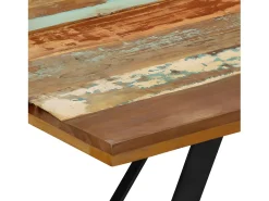 Mesa de comedor de madera maciza reciclada 140x80x76 cm