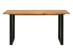 Mesa de comedor de madera maciza de acacia 154x80x76 cm