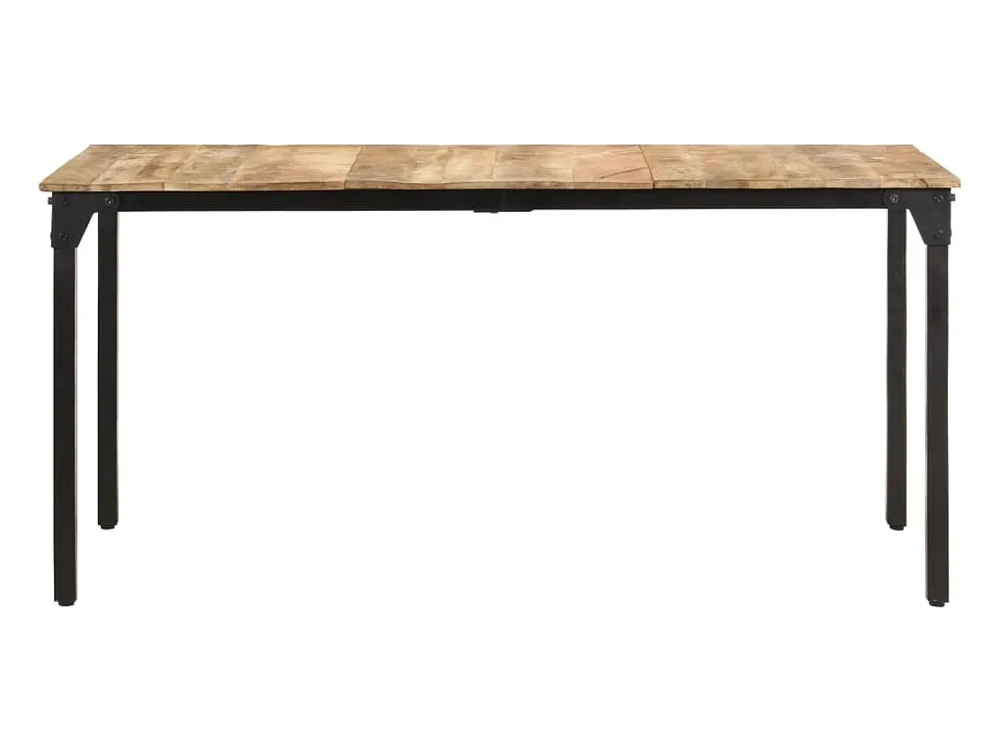 Mesa de comedor de madera de mango rugosa 160x80x76 cm